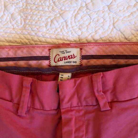 Lands End “Canvas” Dusty pink slim chino pant - Picture 2 of 4